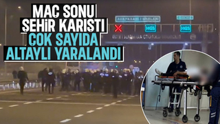 Maç sonu çıkan olaylarda çok sayıda Altaylı yaralandı