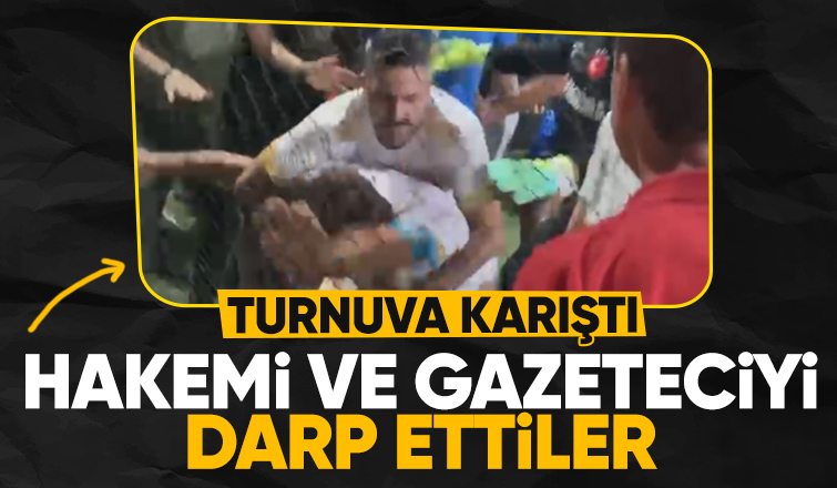 Maç tatil edilince hakemi darp ettiler