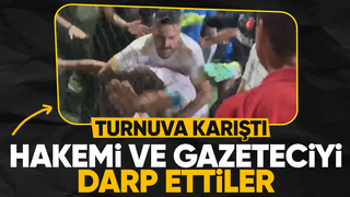 Maç tatil edilince hakemi darp ettiler