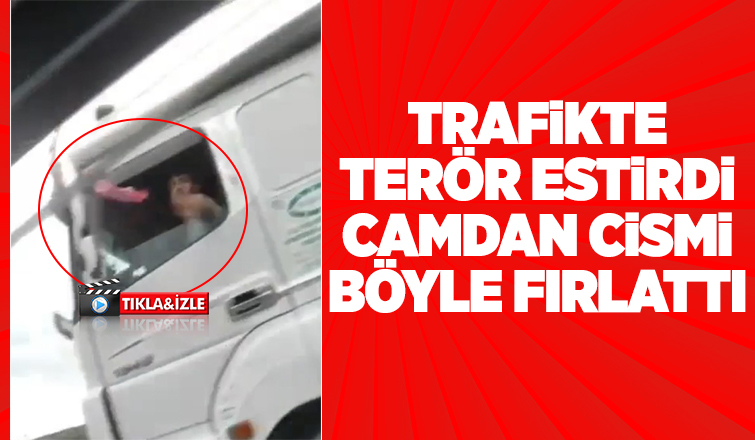 Maganda tır şoförü kamerada