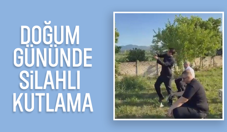 Magandalar doğum gününde havaya ateş açtı