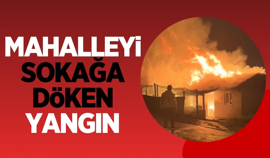 Mahallede panik anları; Alev alev yandı
