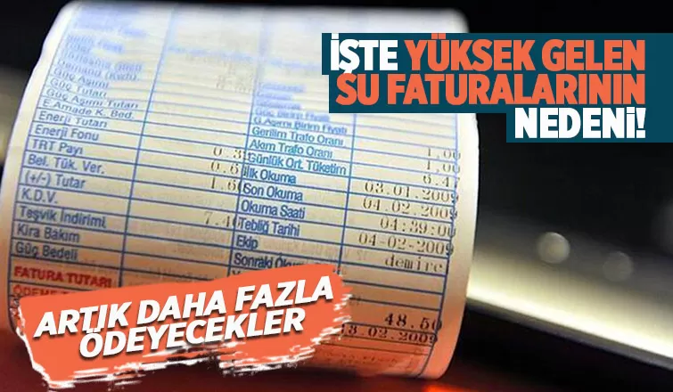 Mahalleye dönüşen yerlerin su faturalarında yeni dönem