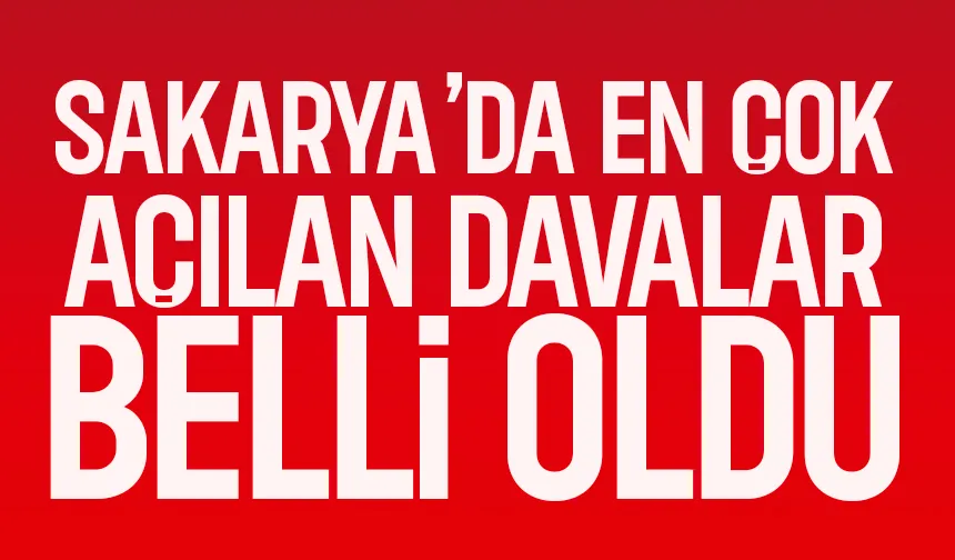 Mahkemelerde yoğunluk: Sakarya’nın dava haritası