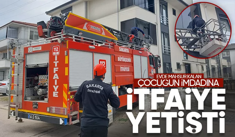 Mahsur Kalan Çocuğun Yardımına İtfaiye Yetişti