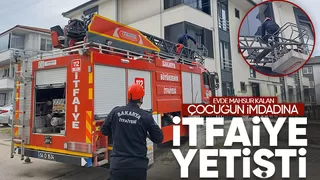 Mahsur Kalan Çocuğun Yardımına İtfaiye Yetişti
