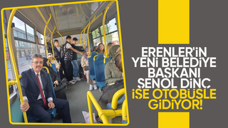 Makam aracı kullanmayan belediye başkanı işe otobüsle gidiyor