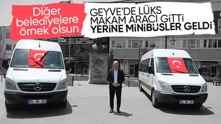 Makam aracını iki minibüsle takas etti