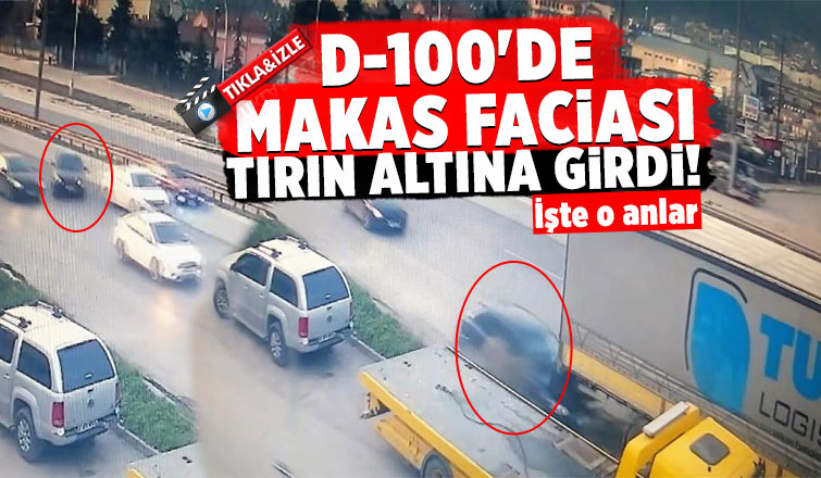 Makas atarken, park halindeki tıra böyle girdi