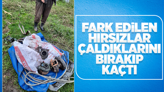 Malzeme çaldı, fark edilince bırakıp kaçtı