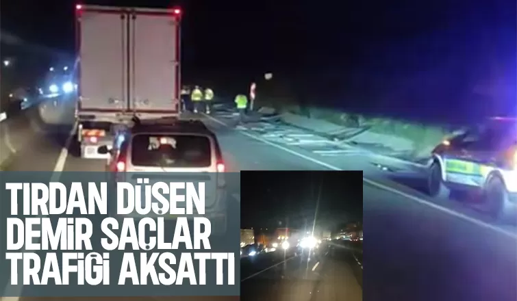 Malzemeler yola düştü, araç kuyruğu oluştu