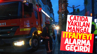 Mangal dumanı itfaiyeyi alarma geçirdi
