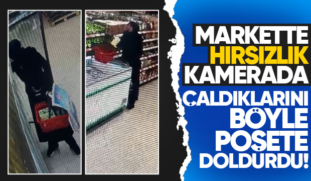 Market hırsızı kamerada: 2 bin liralık ürün çaldı
