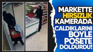 Market hırsızı kamerada: 2 bin liralık ürün çaldı