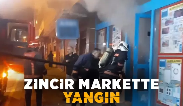 Markette yangın paniği