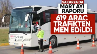 Mart ayında Sakarya’da 619 araç trafikten men edildi