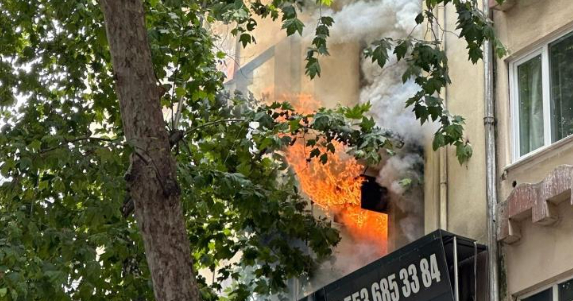 Masaj salonunda yangın