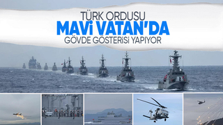 Mavi Vatan'da nefes kesen anlar! Türk Silahlı Kuvvetleri'nden Denizkurdu Tatbikatı...