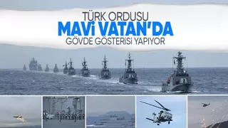 Mavi Vatan'da nefes kesen anlar! Türk Silahlı Kuvvetleri'nden Denizkurdu Tatbikatı...