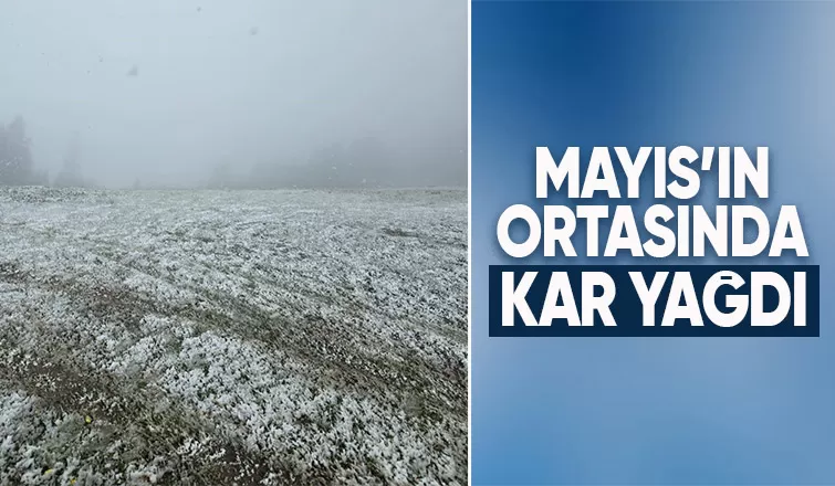 Mayıs ayında kar yağdı