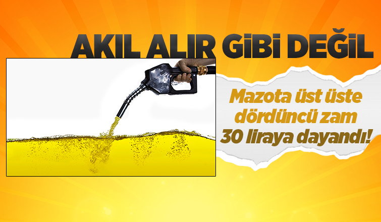 Mazota dördüncü zam yolda: 30 liraya yaklaşacak