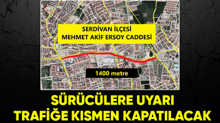 Mehmet Akif Ersoy Caddesi trafiğe kısmi olarak kapatılacak