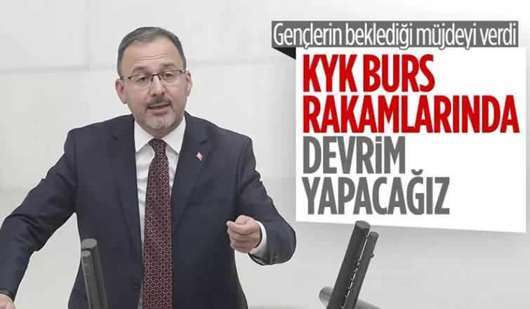 Mehmet Kasapoğlu'ndan öğrencilere KYK burs ve kredi müjdesi