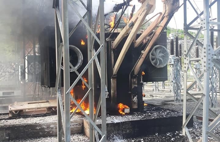 Melen Barajında trafo patladı