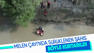 Melen Çayı'nda sürüklenmişti, böyle kurtarıldı