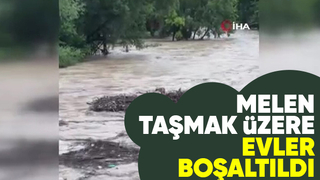 Melen Çayı'nda taşkına karşı evler boşaltılıyor