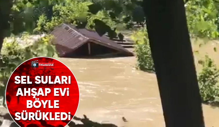 Melen'de ahşap ev sulara gömüldü