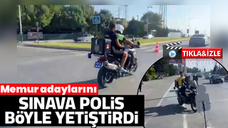 Memur adayları sınava polis sayesinde yetişti
