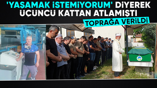 Merdiven boşluğundan atlayan adama son görev