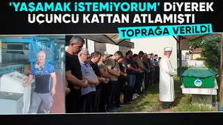 Merdiven boşluğundan atlayan adama son görev