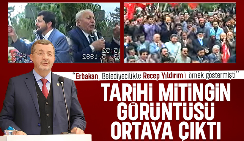 Merhum Erbakan'ın Recep Yıldırım'ı örnek belediye başkanı gösterdiği görüntü ortaya çıktı