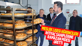 Meslek Liseliler Ramazan pidesi üretiyor