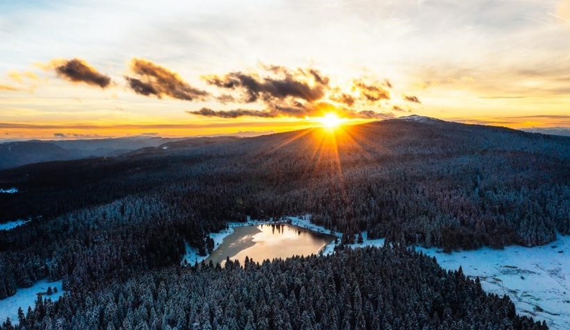 Mest eden kar manzarası