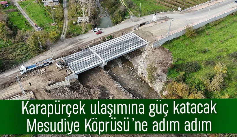 Mesudiye Köprüsü’nde ayak imalatları tamamlandı