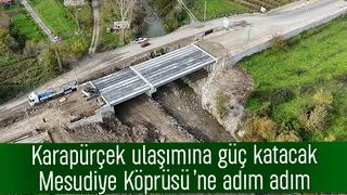Mesudiye Köprüsü’nde ayak imalatları tamamlandı