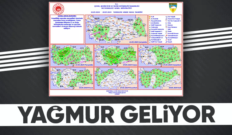 Meteoroloji duyurdu; Yağmur geliyor