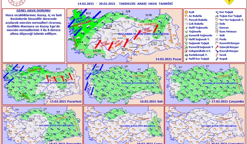Meteoroloji kar yağışı tahminini değiştirdi
