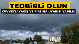 Sakarya için kuvvetli yağış ve fırtına uyarısı