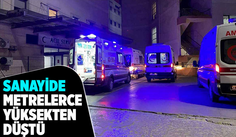  Metrelerce yükseklikten düşen genç yaralandı