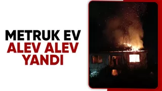 Metruk bina yandı