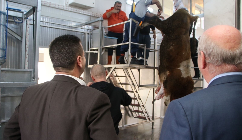 Mezbaha ve Hayvan Borsası Projesi’nde ilk kesim yapıldı