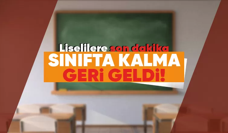 Milli Eğitim Bakanı Yusuf Tekin açıkladı: Liselere sınıf tekrarı geri geliyor!