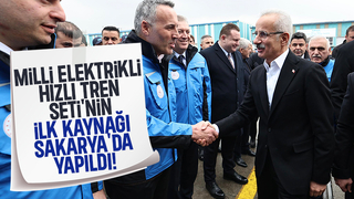 Milli Elektrikli Hızlı Tren Seti'nde ilk kaynak töreni