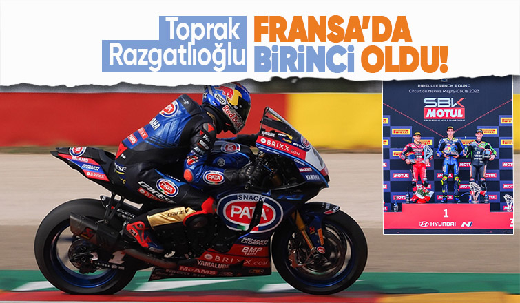 Milli motosikletçi Toprak Razgatlıoğlu, Fransa'da ilk yarışta birinci oldu