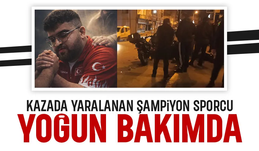 Milli sporcu kazada ağır yaralandı