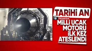 Milli uçak motoru ilk kez ateşlendi